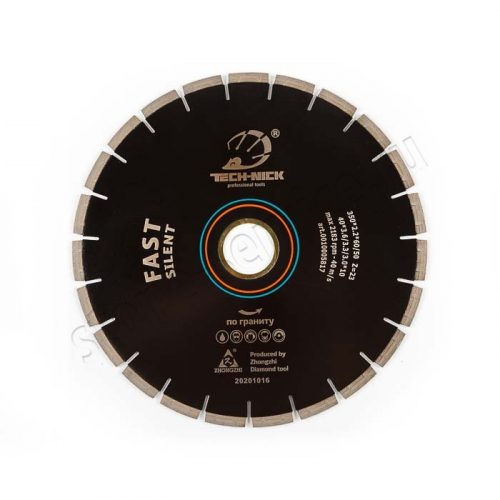 диск сегментный бесшумный fast д.350*2,2*60/50 (40*3,6/3,0*10)мм | 23z/гранит/wet tech-nick